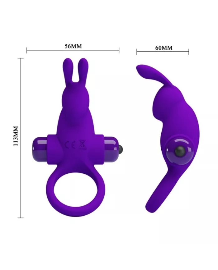 PRETTY LOVE - ANNEAU VIBRATEUR I RABBIT POUR PÉNIS VIOLET PRETTY LOVE - ANNEAU VIBRATEUR I RABBIT POUR PÉNIS VIOLET