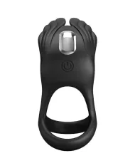 PRETTY LOVE - SILAS ANNEAU PÉNIS VIBRANT 7 VIBRATIONS SILICONE NOIR