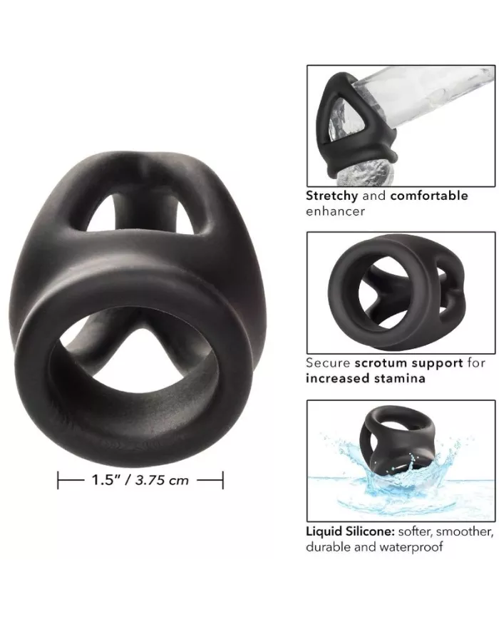 CALEXOTICS - ALPHA BAGUE DUAL CAGE NOIR CALEXOTICS - ALPHA BAGUE DUAL CAGE NOIR