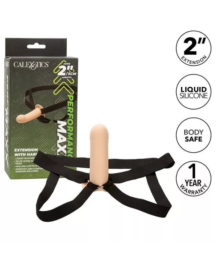 CALEXOTICS - EXTENSION PERFORMANCE MAXX AVEC HARNAIS PEAU CLAIRE CALEXOTICS - EXTENSION PERFORMANCE MAXX AVEC HARNAIS PEAU CLAIRE