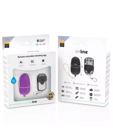 ONLINE - OEUF VIBRANT TÉLÉCOMMANDE M LILAS