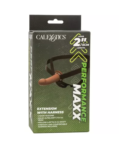 CALEXOTICS - EXTENSION PERFORMANCE MAXX AVEC HARNAIS PEAU BRUN