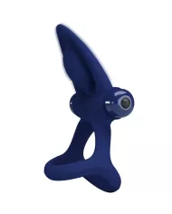 PRETTY LOVE - MAT DOUBLE ANNEAU AVEC VIBRATION & STIMULATEUR BLEU PRETTY LOVE - MAT DOUBLE ANNEAU AVEC VIBRATION & STIMULATEUR BLEU