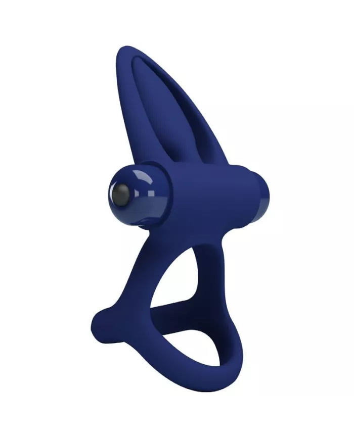 PRETTY LOVE - MAT DOUBLE ANNEAU AVEC VIBRATION & STIMULATEUR BLEU PRETTY LOVE - MAT DOUBLE ANNEAU AVEC VIBRATION & STIMULATEUR BLEU