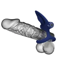 PRETTY LOVE - MAT DOUBLE ANNEAU AVEC VIBRATION & STIMULATEUR BLEU PRETTY LOVE - MAT DOUBLE ANNEAU AVEC VIBRATION & STIMULATEUR BLEU