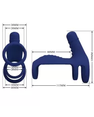 PRETTY LOVE - ANNEAU VIBRANT ELISH AVEC EXTENSION BLEU PRETTY LOVE - ANNEAU VIBRANT ELISH AVEC EXTENSION BLEU