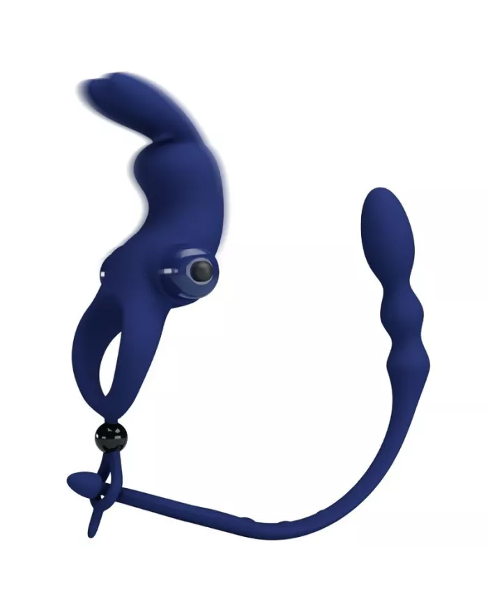 PRETTY LOVE - AYAD ANNEAU VIBRATEUR LAPIN AVEC PLUG BLEU PRETTY LOVE - AYAD ANNEAU VIBRATEUR LAPIN AVEC PLUG BLEU