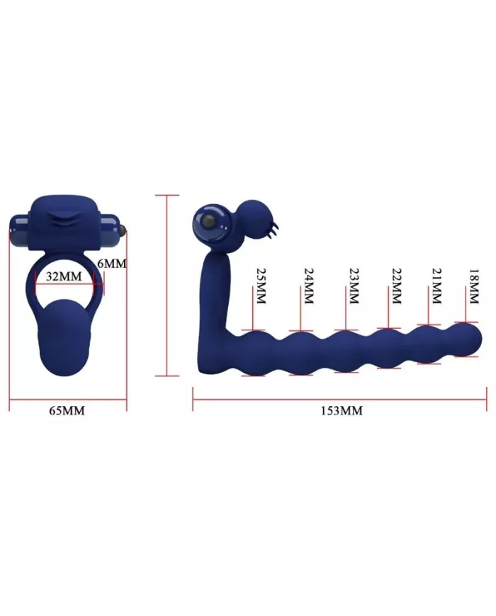 PRETTY LOVE - AJMAL ANNEAU VIBRANT AVEC PLUG BLEU PRETTY LOVE - AJMAL ANNEAU VIBRANT AVEC PLUG BLEU