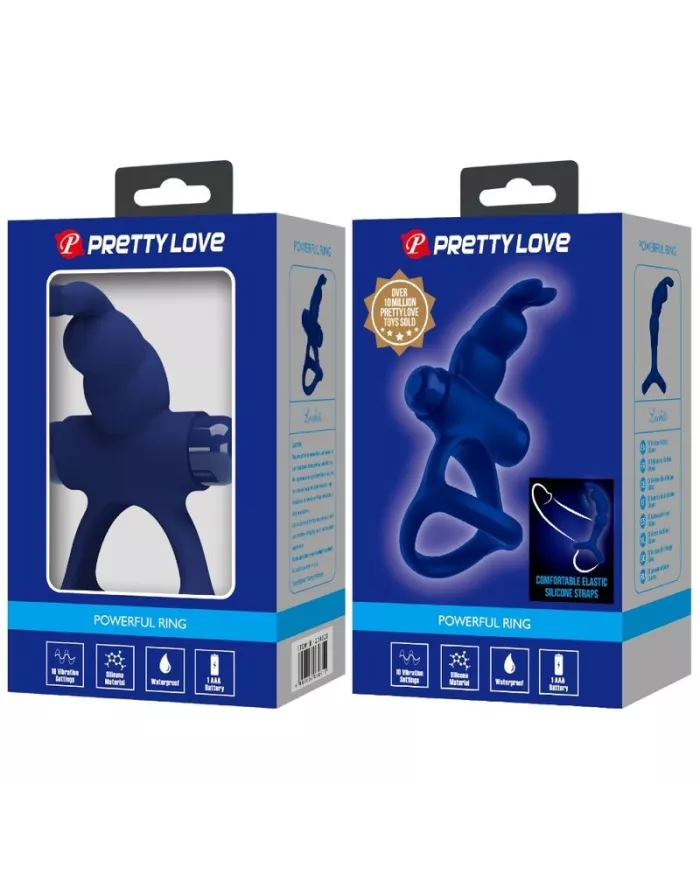 PRETTY LOVE - LUCHITO DOUBLE ANNEAU VIBRANT LAPIN BLEU PRETTY LOVE - LUCHITO DOUBLE ANNEAU VIBRANT LAPIN BLEU