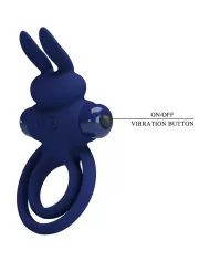 PRETTY LOVE - DAREY DOUBLE ANNEAU VIBRANT LAPIN BLEU PRETTY LOVE - DAREY DOUBLE ANNEAU VIBRANT LAPIN BLEU