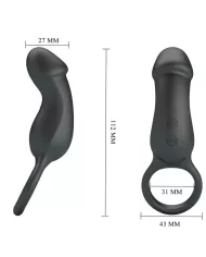 PRETTY LOVE - TRAE ANNEAU VIBRANT AVEC STIMULATEUR NOIR PRETTY LOVE - TRAE ANNEAU VIBRANT AVEC STIMULATEUR NOIR