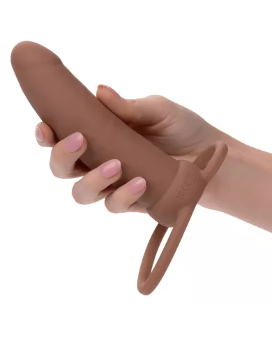 CALEXOTICS - MAXX THICK DOUBLE PÉNÉTRATEUR 10 VIBRATIONS MARRON