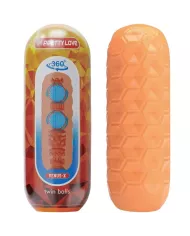 PRETTY LOVE - MASTURBATEUR POUR HOMME À DEUX BOULES ORANGE PRETTY LOVE - MASTURBATEUR POUR HOMME À DEUX BOULES ORANGE