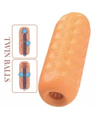 PRETTY LOVE - MASTURBATEUR POUR HOMME À DEUX BOULES ORANGE PRETTY LOVE - MASTURBATEUR POUR HOMME À DEUX BOULES ORANGE