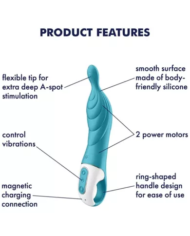SATISFYER - VIBRATEUR AMAZING 2 ASPOT TURQUOISE