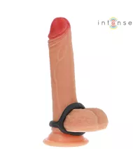 INTENSE - CARSON ANNEAU PÉNIS DOUBLE SILICONE NOIR MODÈLE 4