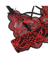 SUBBLIME - SET ENSEMBLE DEUX PIÈCES TOP ET CULOTTE EN DENTELLE S/M