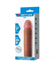 PRETTY LOVE - MANCHON DE PÉNIS NILE AVEC EXTENSION DE 2,5 CM MULÂTRE