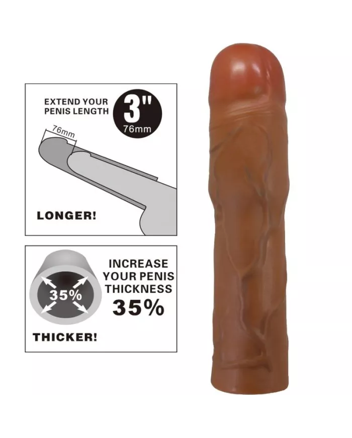 PRETTY LOVE - KYLIAN MANCHON PÉNIS AVEC EXTENSION 7,6 CM MULÂTRE PRETTY LOVE - KYLIAN MANCHON PÉNIS AVEC EXTENSION 7,6 CM MULÂTRE