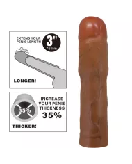 PRETTY LOVE - KYLIAN MANCHON PÉNIS AVEC EXTENSION 7,6 CM MULÂTRE PRETTY LOVE - KYLIAN MANCHON PÉNIS AVEC EXTENSION 7,6 CM MULÂTRE