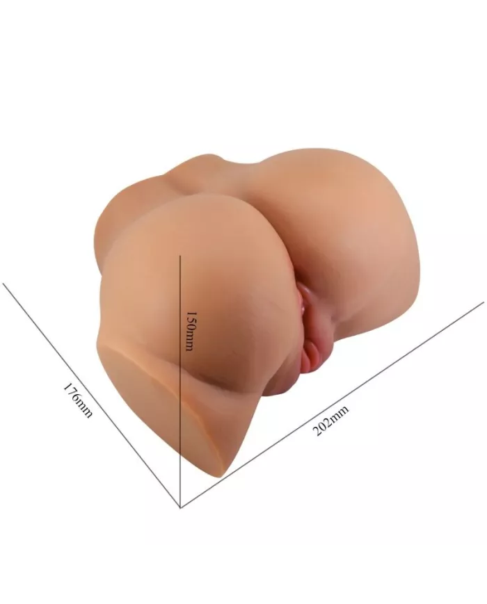 CRAZY BULL - VIBRATEUR EMILIA ASS AVEC VAGIN RÉALISTE ET TÉLÉCOMMANDE DE CHAIR D'ANUS