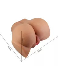 CRAZY BULL - VIBRATEUR EMILIA ASS AVEC VAGIN RÉALISTE ET TÉLÉCOMMANDE DE CHAIR D'ANUS