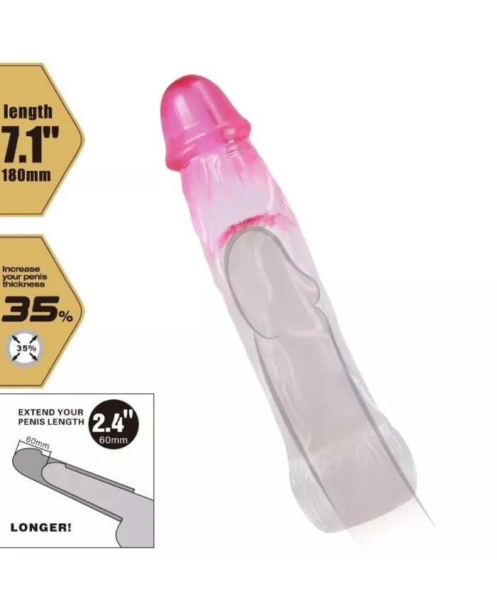 PRETTY LOVE - GAINE D'AGRANDISSEMENT RÉALISTE NERON 6 CM POUR PÉNIS ROSE PRETTY LOVE - GAINE D'AGRANDISSEMENT RÉALISTE NERON 6 CM POUR PÉNIS ROSE