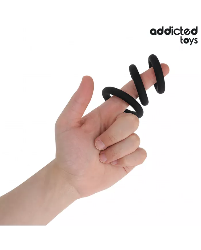 ADDICTED TOYS - LOT DE ANNEAUX EN SILICONE MODÈLE 1