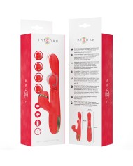 INTENSE - STIMULATEUR DE CLITORIS MULTIFONCTION KATY 4 TÊTES INTERCHANGEABLES ROUGE