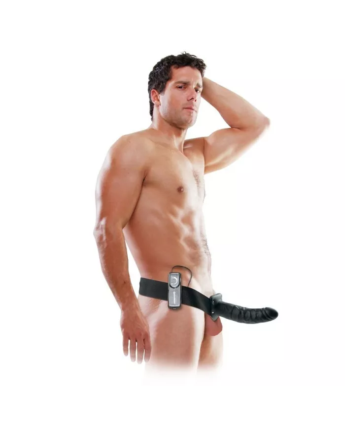 FETISH FANTASY SERIES - 19 CM VIBRANT CREUX STRAP-ON NOIR FETISH FANTASY SERIES - 19 CM VIBRANT CREUX STRAP-ON NOIR