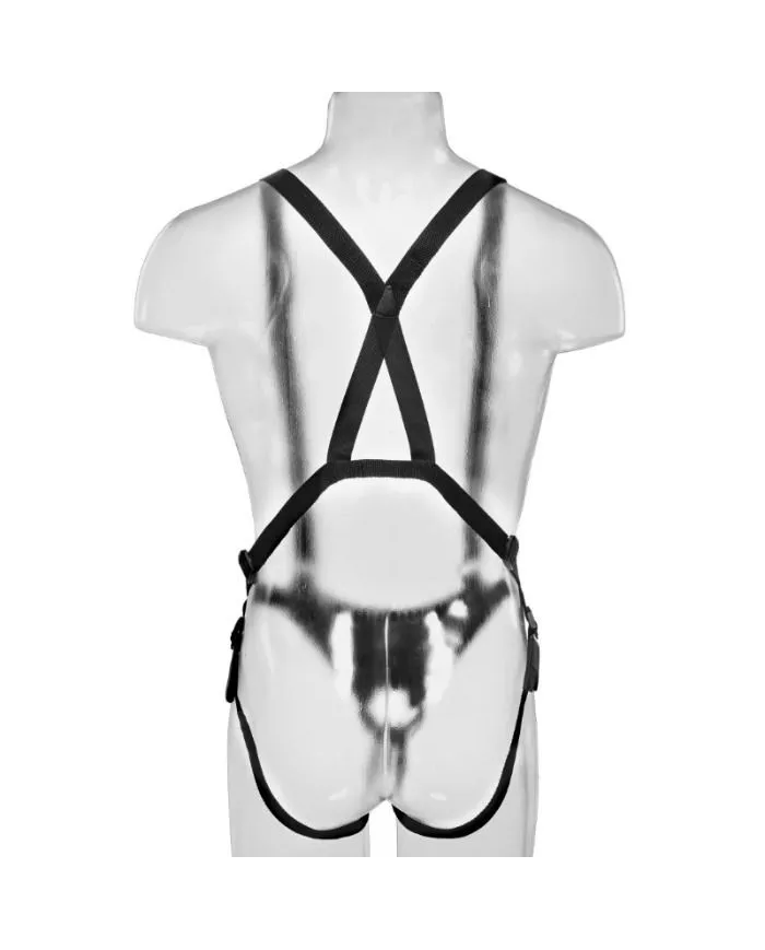 KING COCK - STRAP-ON AVEC GODE CREUX 28 CM ET SANGLES COULEUR CHAINE KING COCK - STRAP-ON AVEC GODE CREUX 28 CM ET SANGLES COULEUR CHAINE