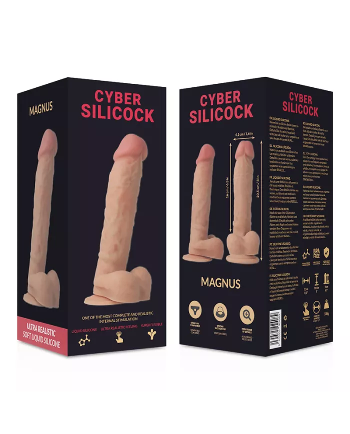 CYBER SILICOCK - DONG EN SILICONE LIQUIDE DOUX ULTRA RÉALISTE 20.5 CM -O- 4.1 CM CYBER SILICOCK - DONG EN SILICONE LIQUIDE DOUX ULTRA RÉALISTE 20.5 CM -O- 4.1 CM