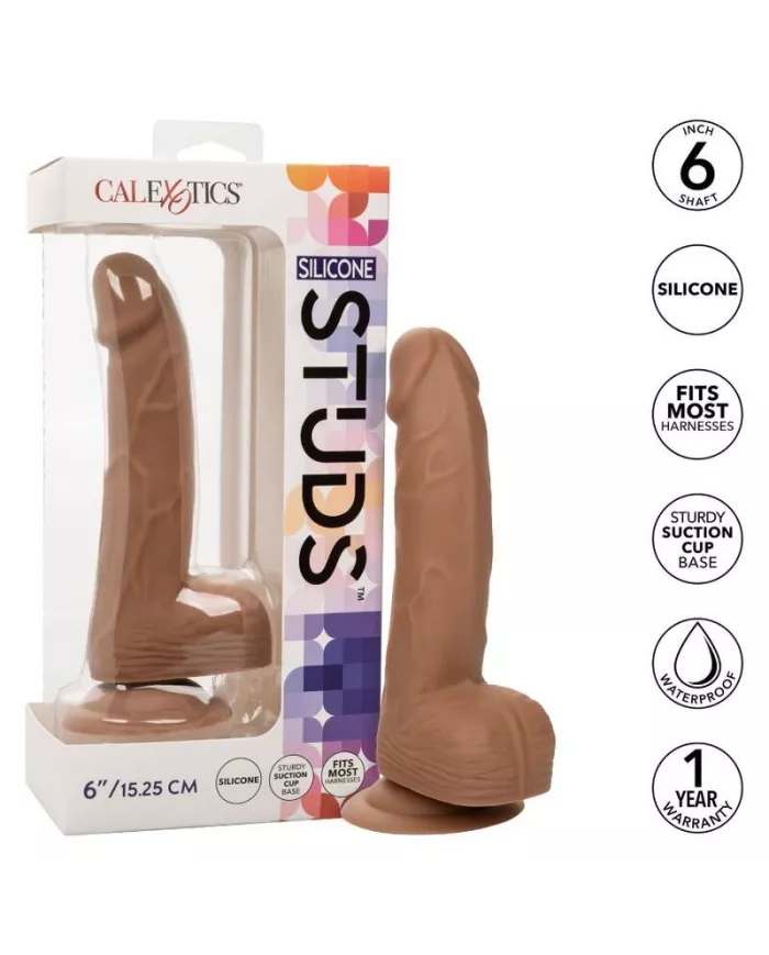 CALEXOTICS - CLOUS EN SILICONE 15.24 CM MARRON