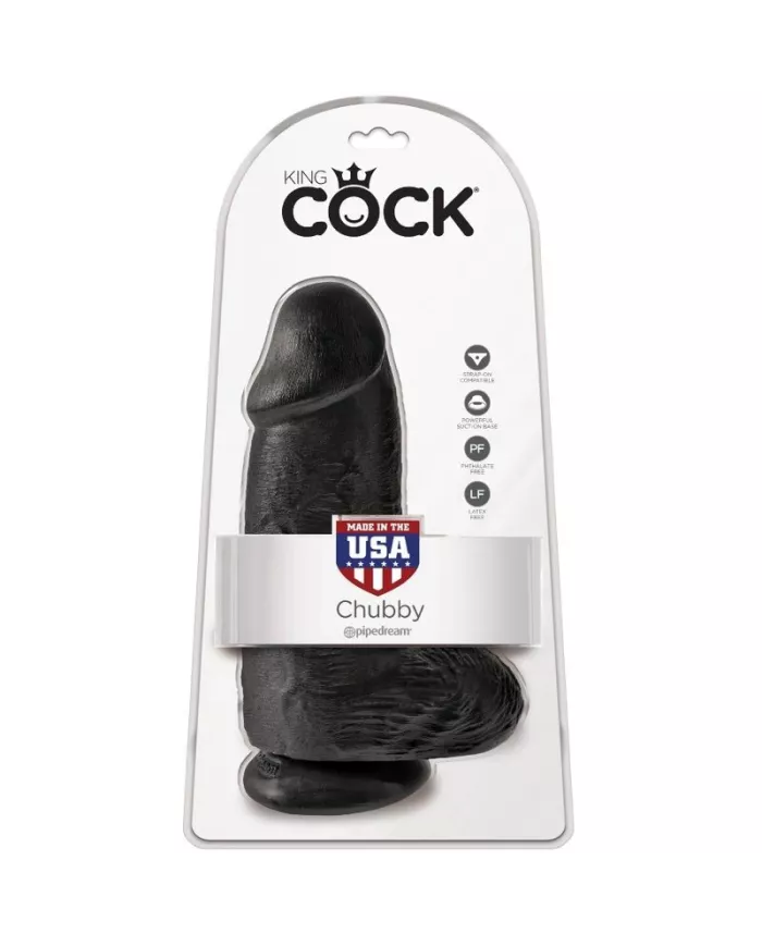 KING COCK - PÉNIS RÉALISTE CHUBBY 23 CM NOIR