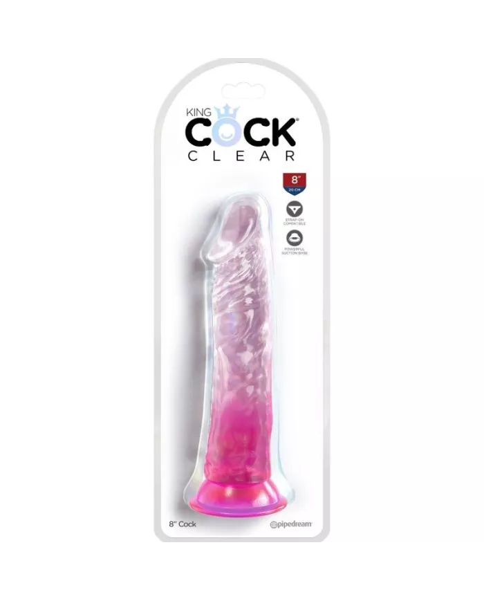 KING COCK - CLEAR PÉNIS RÉALISTE 19.7 CM ROSE