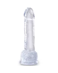 KING COCK - CLEAR PÉNIS RÉALISTE AVEC BOULES 15.2 CM TRANSPARENT
