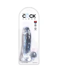 KING COCK - CLEAR PÉNIS RÉALISTE AVEC BOULES 15.2 CM TRANSPARENT