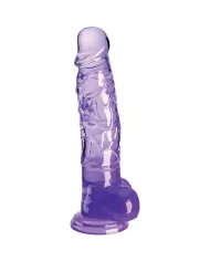 KING COCK - CLEAR PÉNIS RÉALISTE AVEC BOULES 16.5 CM VIOLET