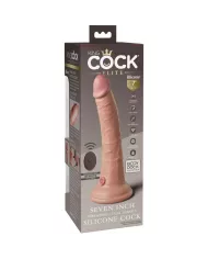KING COCK - ELITE VIBRATEUR GODE RÉALISTE & TÉLÉCOMMANDE EN SILICONE 17.8 CM