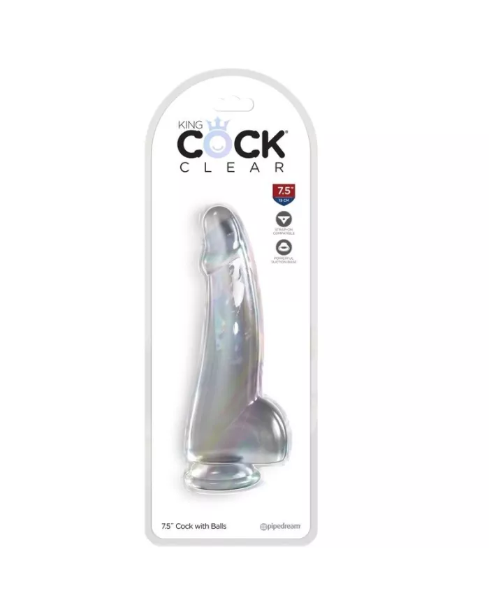 KING COCK - CLEAR GODE AVEC TESTICULES 15.2 CM TRANSPARENT KING COCK - CLEAR GODE AVEC TESTICULES 15.2 CM TRANSPARENT