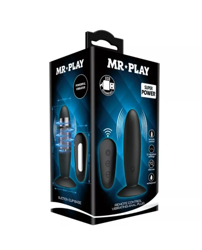 MR PLAY - PLUG ANAL AVEC TÉLÉCOMMANDE VIBRATION NOIRE