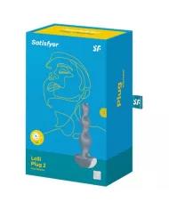 SATISFYER - VIBRATEUR LOLLI PLUG 2 PLUG  GRIS SATISFYER - VIBRATEUR LOLLI PLUG 2 PLUG  GRIS