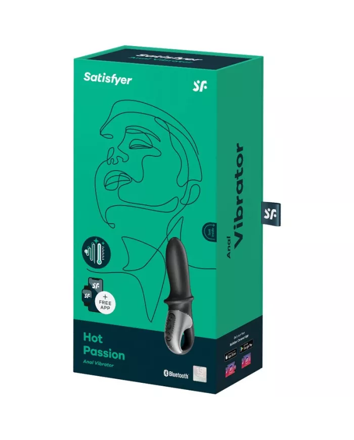 SATISFYER - APPLICATION DE VIBRATEUR ANAL HOT PASSION NOIR