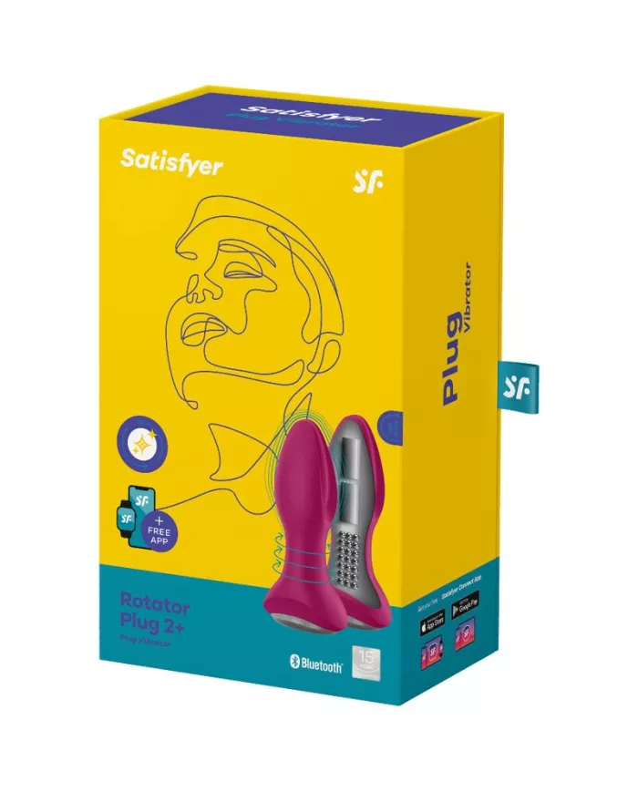 SATISFYER - APPLICATION DE PLUG VIBRANT ROTATOR PLUG 2+ ROUGE SATISFYER - APPLICATION DE PLUG VIBRANT ROTATOR PLUG 2+ ROUGE