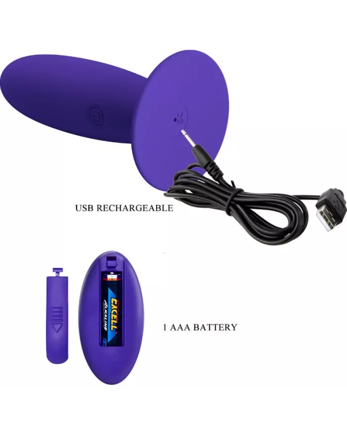 PRETTY LOVE - VIBRATEUR ANAL YOUTH PLUG TÉLÉCOMMANDE VIOLET