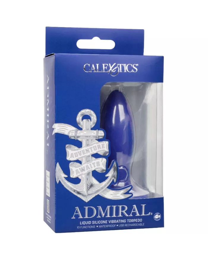 CALEXOTICS - ADMIRAL VIBRATEUR ANAL PLUG TORPEDO BLEU CALEXOTICS - ADMIRAL VIBRATEUR ANAL PLUG TORPEDO BLEU