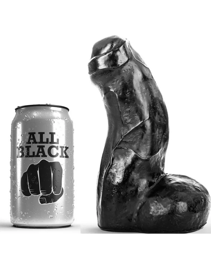 ALL BLACK - DONG RÉALISTE NOIR 17 CM