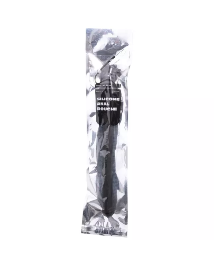 ALL BLACK - DOUCHE ANAL SILICONE SISTEMA STOPPER 27 CM ALL BLACK - DOUCHE ANAL SILICONE SISTEMA STOPPER 27 CM
