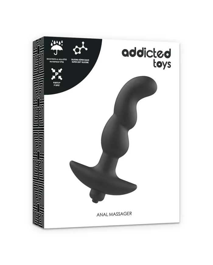 ADDICTED TOYS - MASSEUR ANAL AVEC VIBRATION NOIRE MODÈLE 2