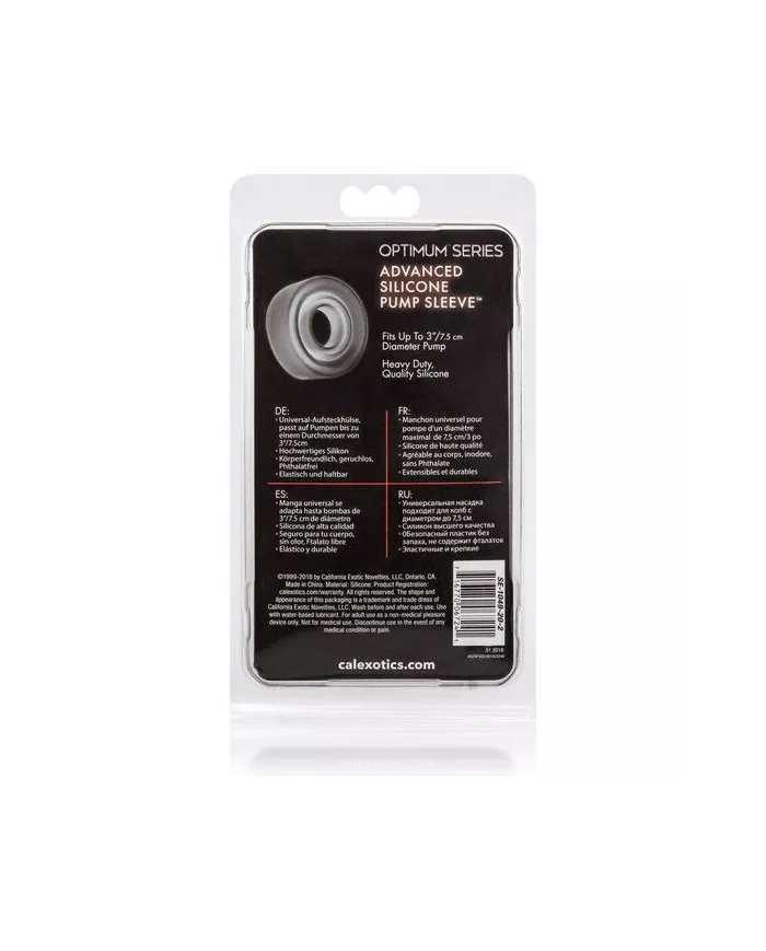 CALEXOTICS - MANCHON DE POMPE EN SILICONE ADV NOIR